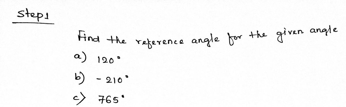 Trigonometry homework question answer, step 1, image 1